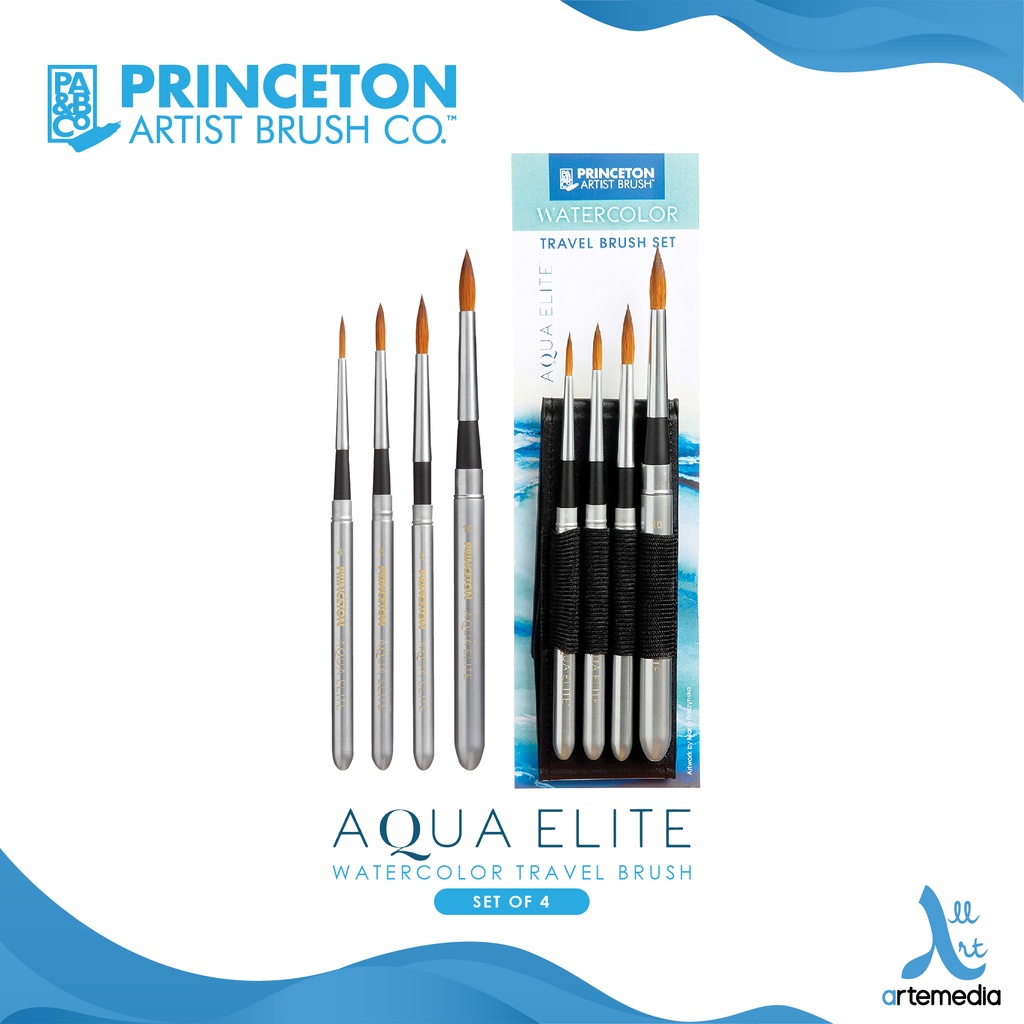 

Princeton Aqua Elite 4850 Travel Set Synthetic Watercolor Brush Short Handle