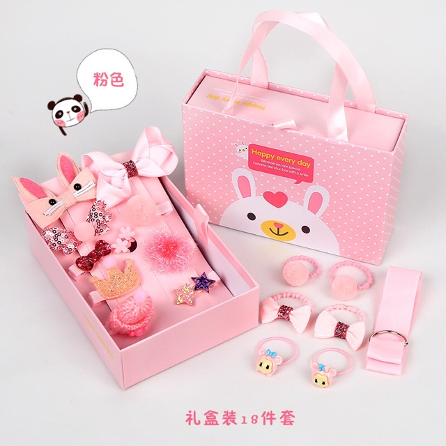 Children hairpin gift box hairpin set birthday gift kept rambut baby pin baby aksesoris rambut