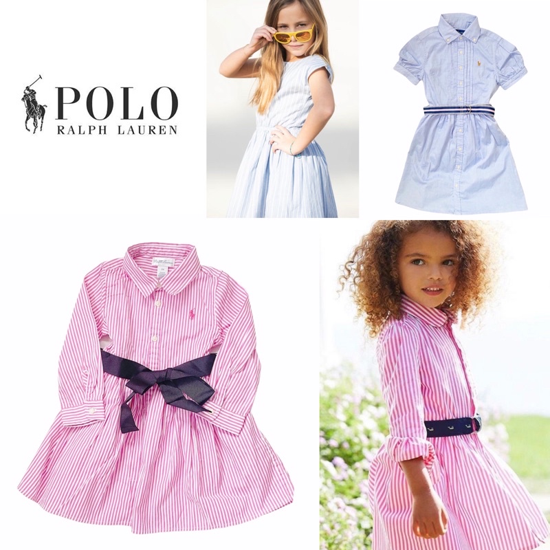 Polo Ralph Lauren dress casual katun jepang anak bayi cewe perempuan