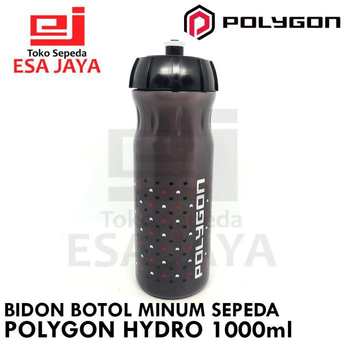 Bidon Botol Minum Sepeda POLYGON 1000ml 1Liter BPA FREE Black Original TERBATAS 003 | CASHBACK 147 |