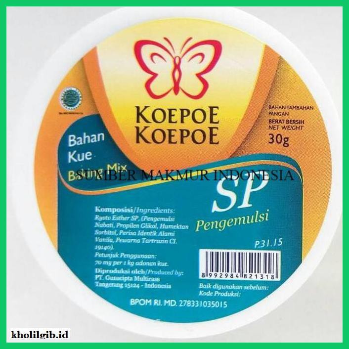 

Redwop-Gnikab- Sp Pengembang, Pengemulsi Koepoe Koepoe 30 Gram- Eceran -Hallall.