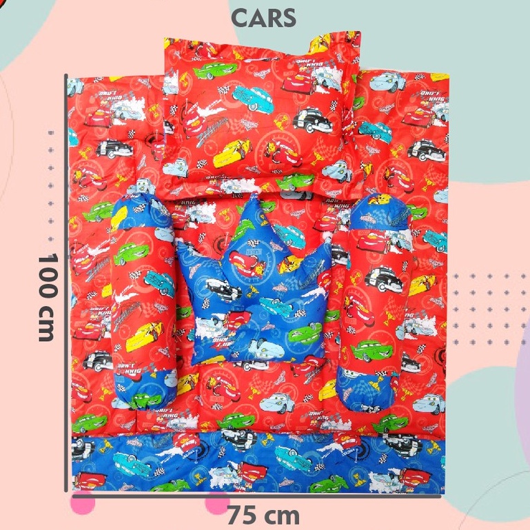 CARZ- Baby Bed Set Bedcover Selimut Bantal Cover Crown Bedset Akachan Guling Tidur bb