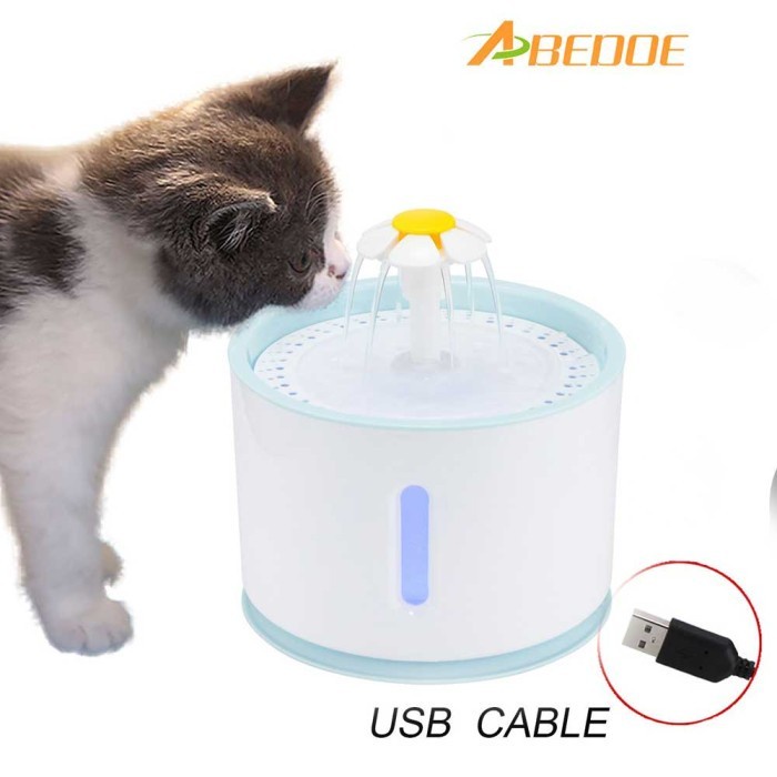 Water Dispenser Air Fountain Tempat Minum Anjing Kucing Hewan 2.4L USB
