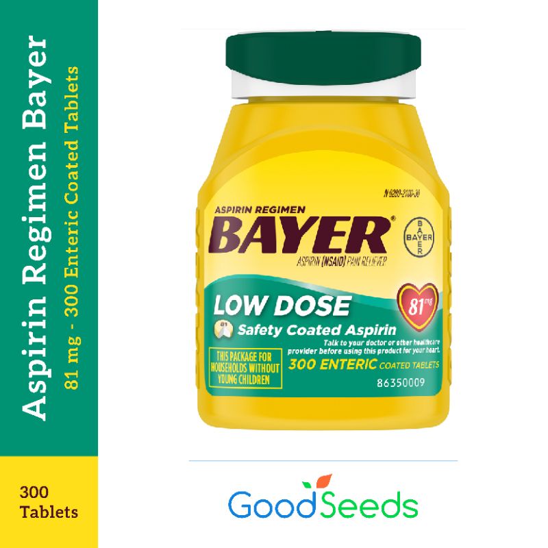 Bayer® Aspirin Regimen 81 mg 300 Coated tablets, Pain Reliever