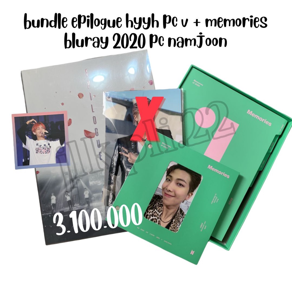 HYYH : EPILOGUE LIVE DVD TAEHYUNG V PHOTOCARD +  MEMORIES 2020 DVD BLURAY UNSEALED FULLSET PC NAMJOO
