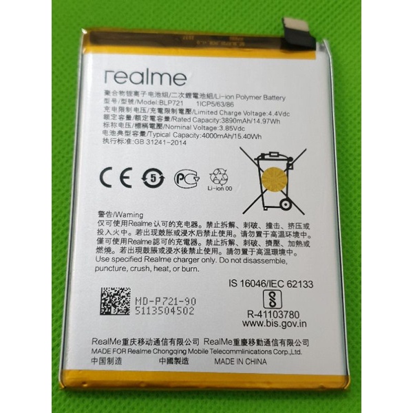 BATU BATRE BATERAI ORIGINAL REALME C2 BLP721 NEW 100% ORI BKN NEW KW