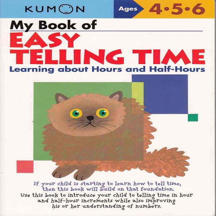 Jual KUMON My Book of Easy Telling Time Learning about Hours and Half