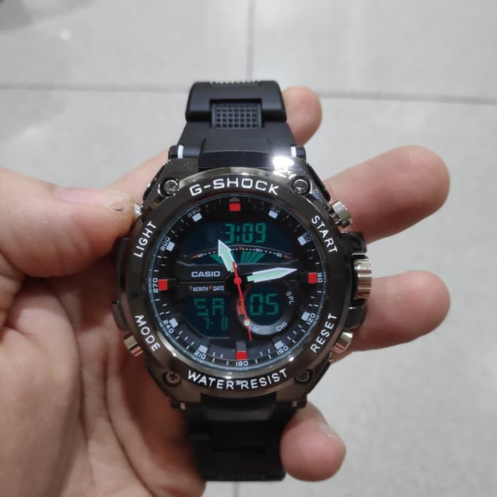 TERMURAH G Shock Rantai Mika MRG G2000 Black Hitam Jam tangan pria besi skmei Murah