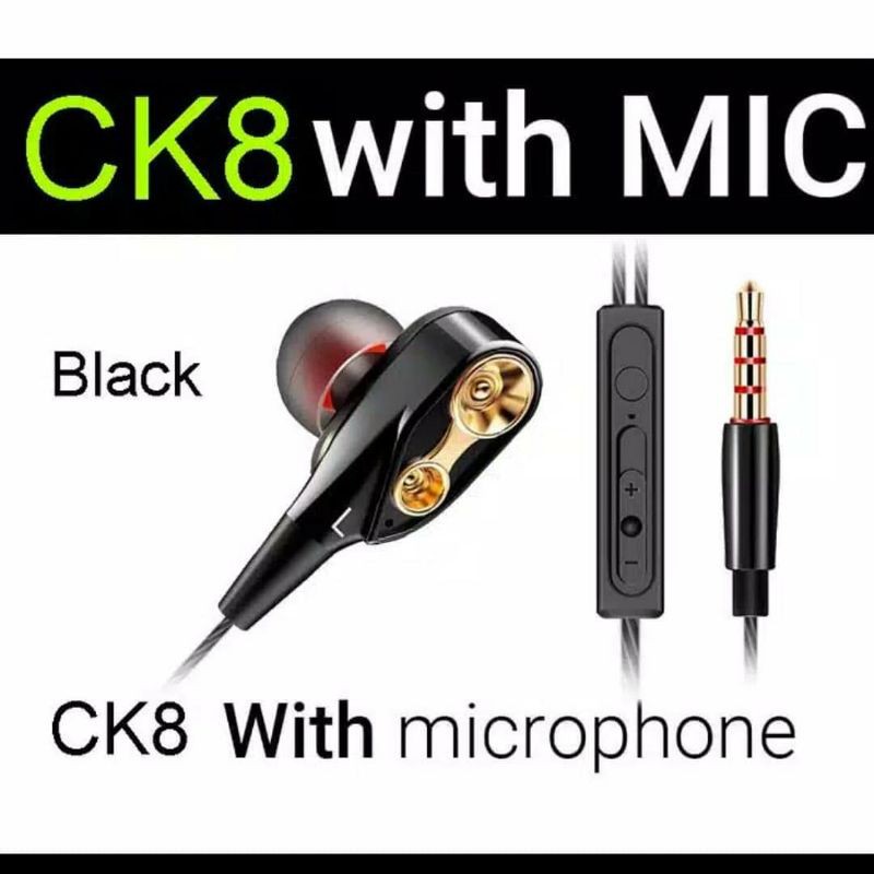 Earphone QKZ CK8 Original with Microphone