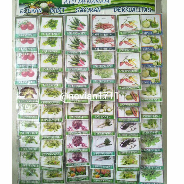 Bibit / benih sayuran 1 bungkus
