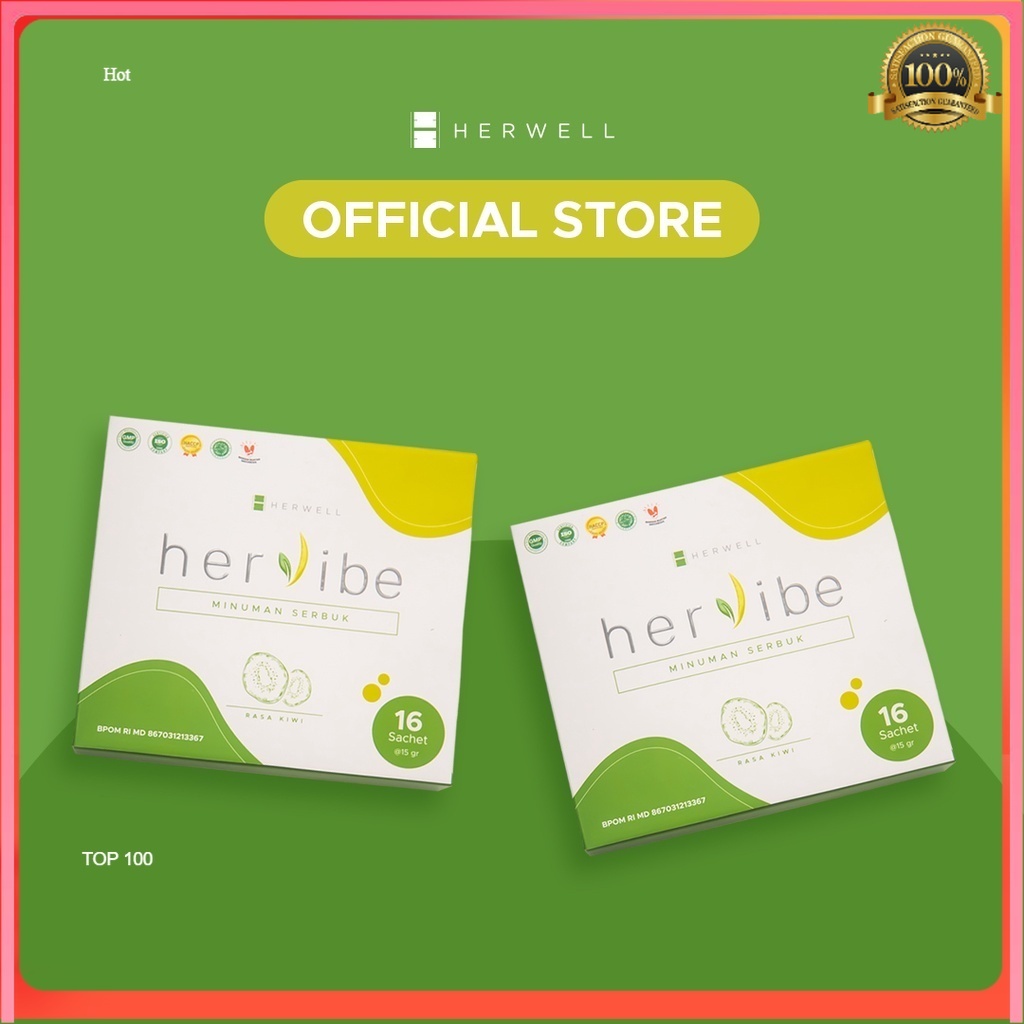 Hervibe - Bundling 2pcs GRATIS BOTOL SHAKER Herwel BPOM HALAL ORIGINAL ORI OFFICIAL STORE Herwell ASLI