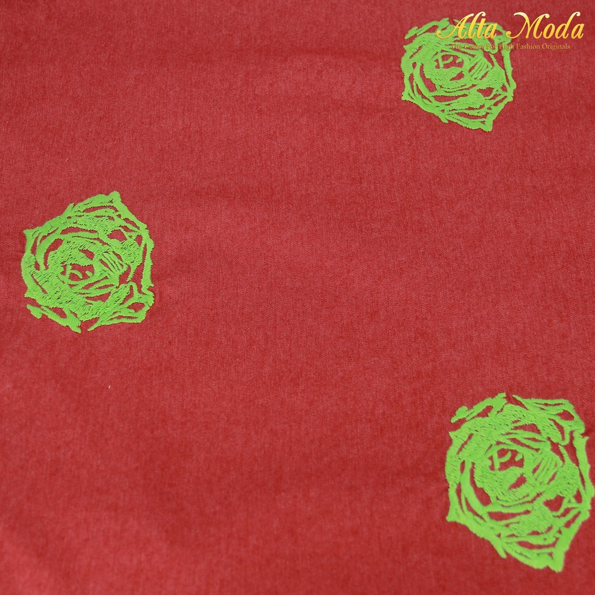 

Alta Moda Katun Motif Merah Motif Mawar Hijau Stabilo (1M)