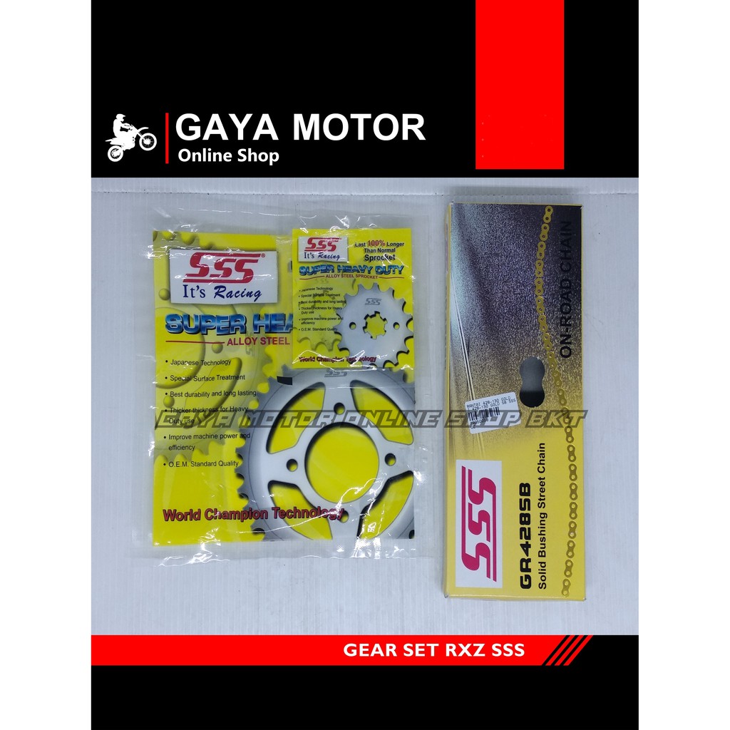 Gear Set SSS - Chain Kit RXZ SSS - Gear Set RXZ 428 30 s/d 39T