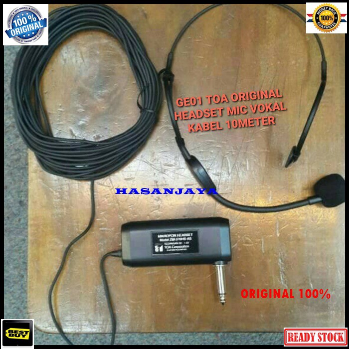 G01 TOA mic Headset 10meter Microphone audio mik bando kabel panjang mikropon cable Condenser peka sensitif Electret mikrofon vokal vocal audio sound sistem suara PROFESIONAL UNIVERSAL G01   Bisa dipakai kesemua ke alat audio  GARANSI UANG KEMBAL