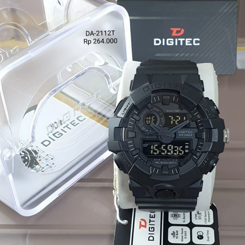 Jam Tangan Pria Digitec Original DA-2112T Tahan Air Gratis Ongkir COD