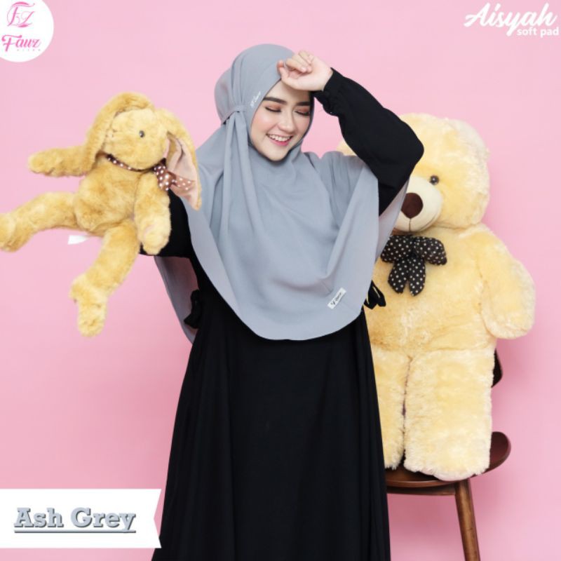 HIJAB DAILY AISYAH SOFT PAD ORI FAUZ HIJAB BERGO INSTAN TALI