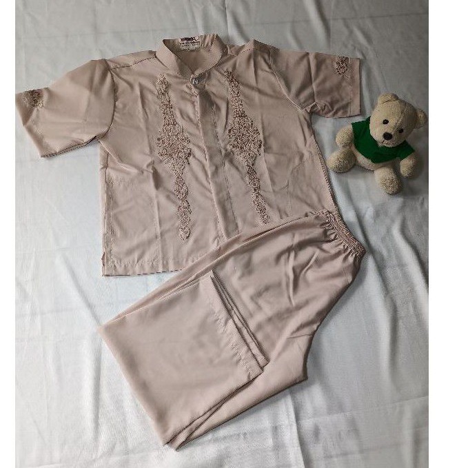 Baju Koko Anak Laki Laki Stelan Motif Bordir Bukittinggi