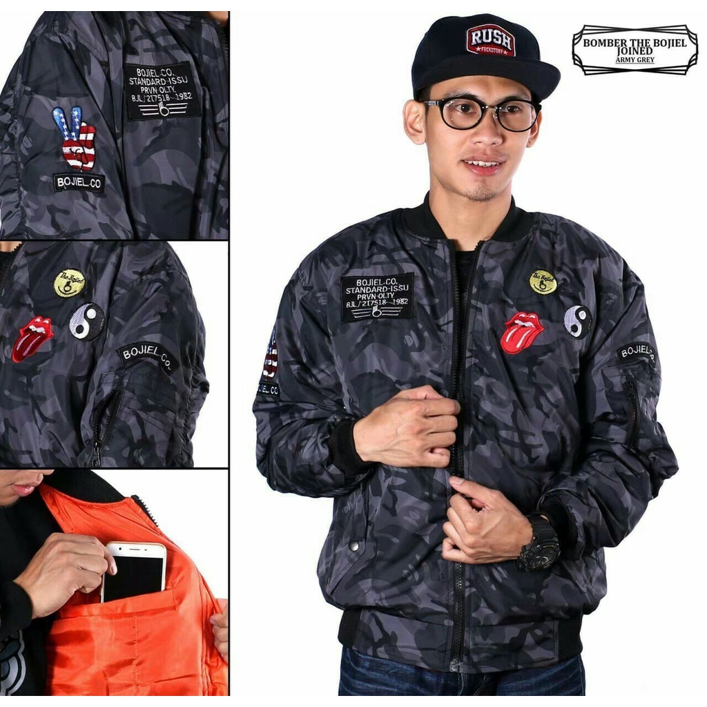 Jaket Bomber Pria  Bordel THE BOJIEL