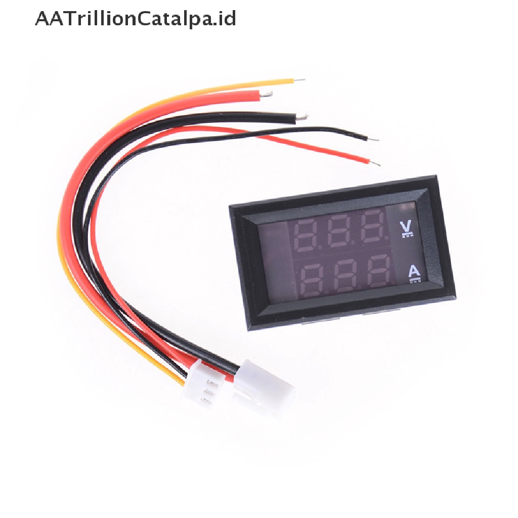 Aatrillioncatalpa Voltmeter Digital Mini DC 0-100V Dengan 3 Kabel