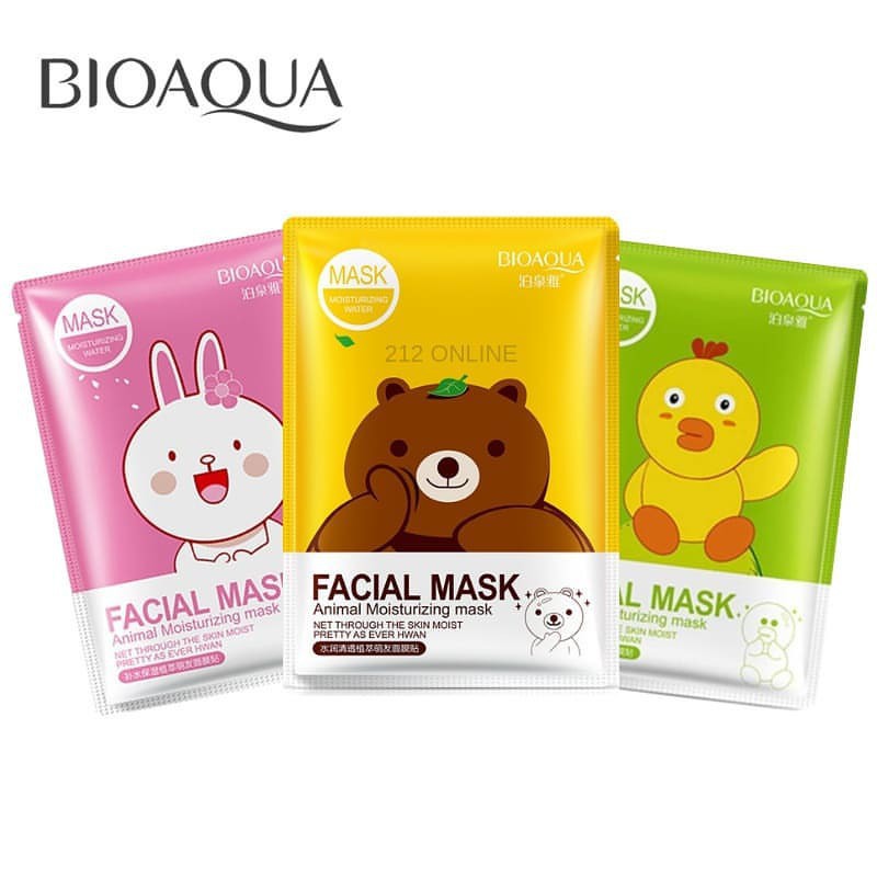 【Best Seller】Bioaqua Animal Facial Mask Line Edition / BIOAQUA Animal Moisturizing / Natural Extract