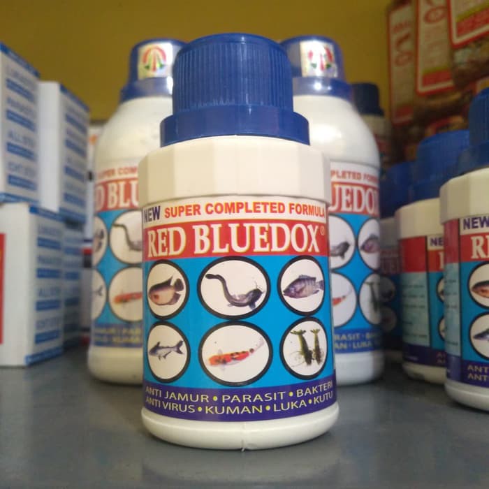 RED BLUEDOX 125ml Obat Ikan Anti Jamur Parasit Bakteri Kuman Dan Luka Ikan