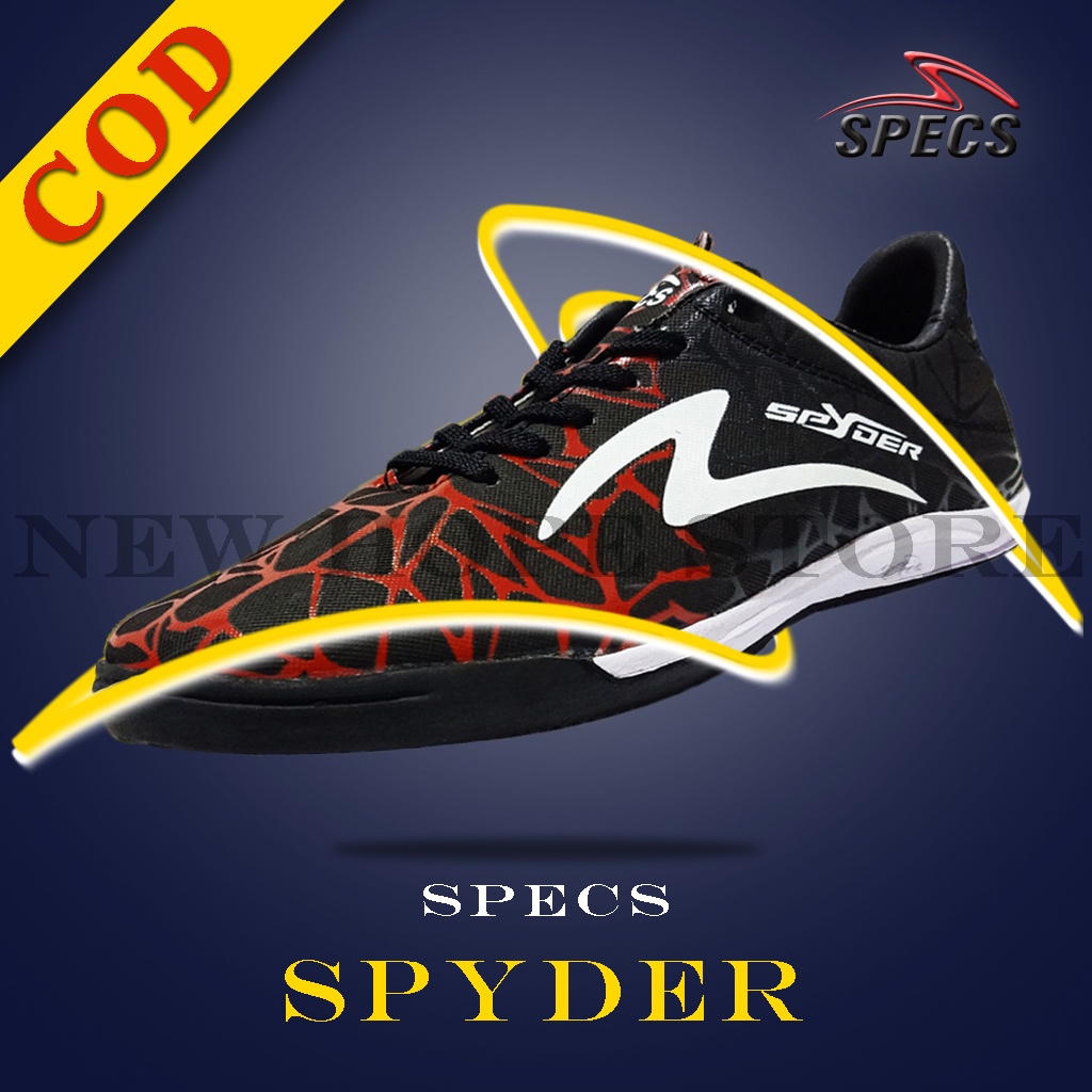 Sepatu Futsal Specs Accelerator Spyder Hitam Merah Grade Original 100% Futsal Murah