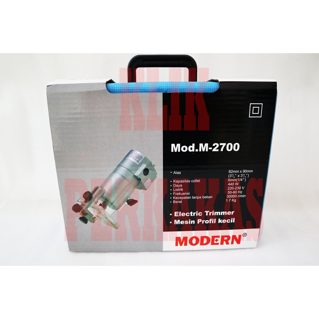 MODERN M-2700 Mesin Profil 6mm Kayu Router 6 mm Wood Trimmer M2700