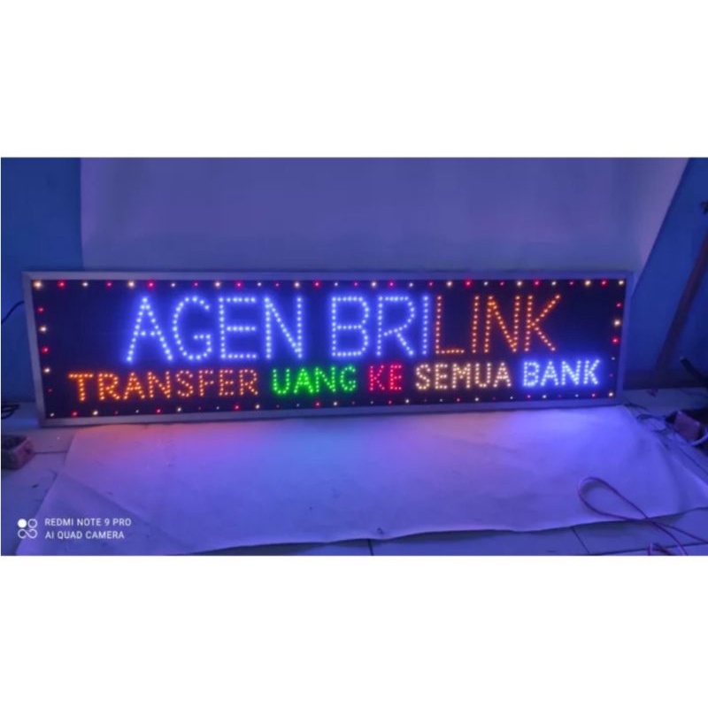 Tulisan lampu led costum AGEN BRILINK TRANSFER UANG KE SEMUA BANK outdoor