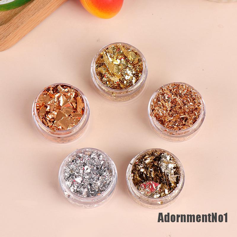 (Adornmentno1) Stiker Foil Emas Untuk Dekorasi Nail Art