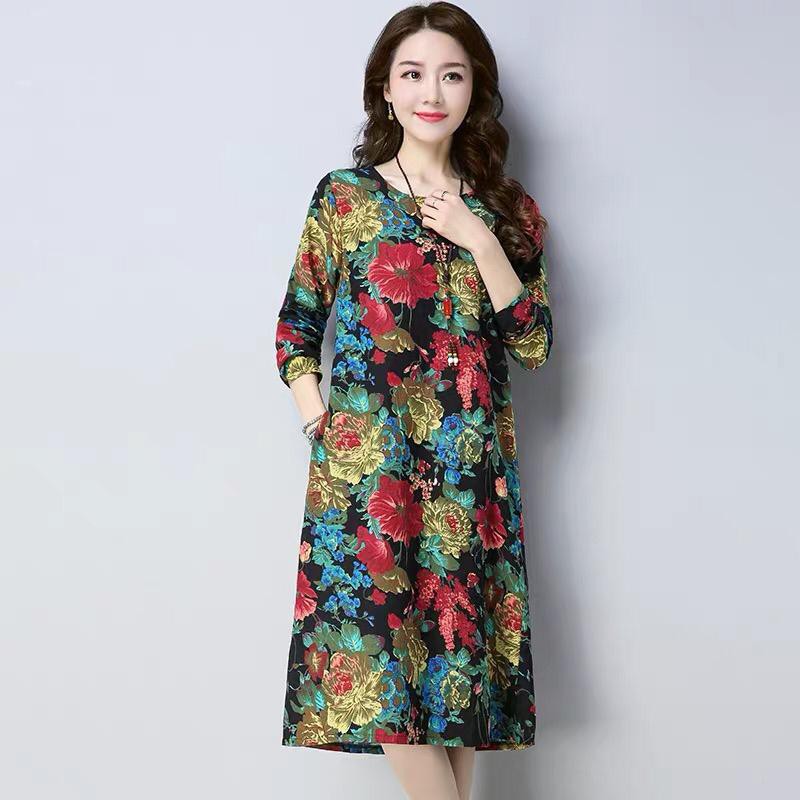 Dress Korea Casual Lengan panjang