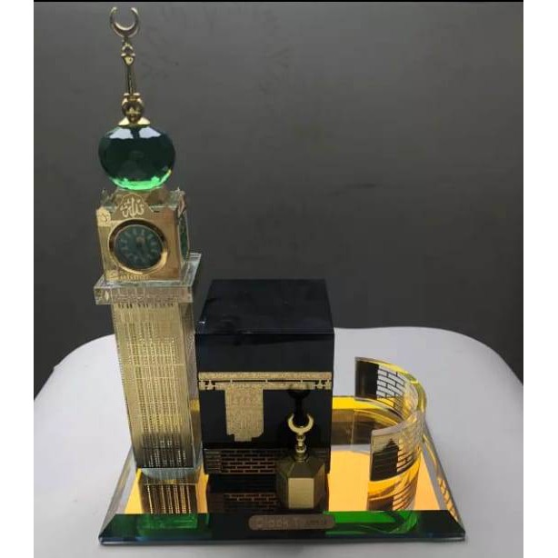 Promo Kristal Miniatur kabah Menara Jam Mekah  tower ( MH G0240 )