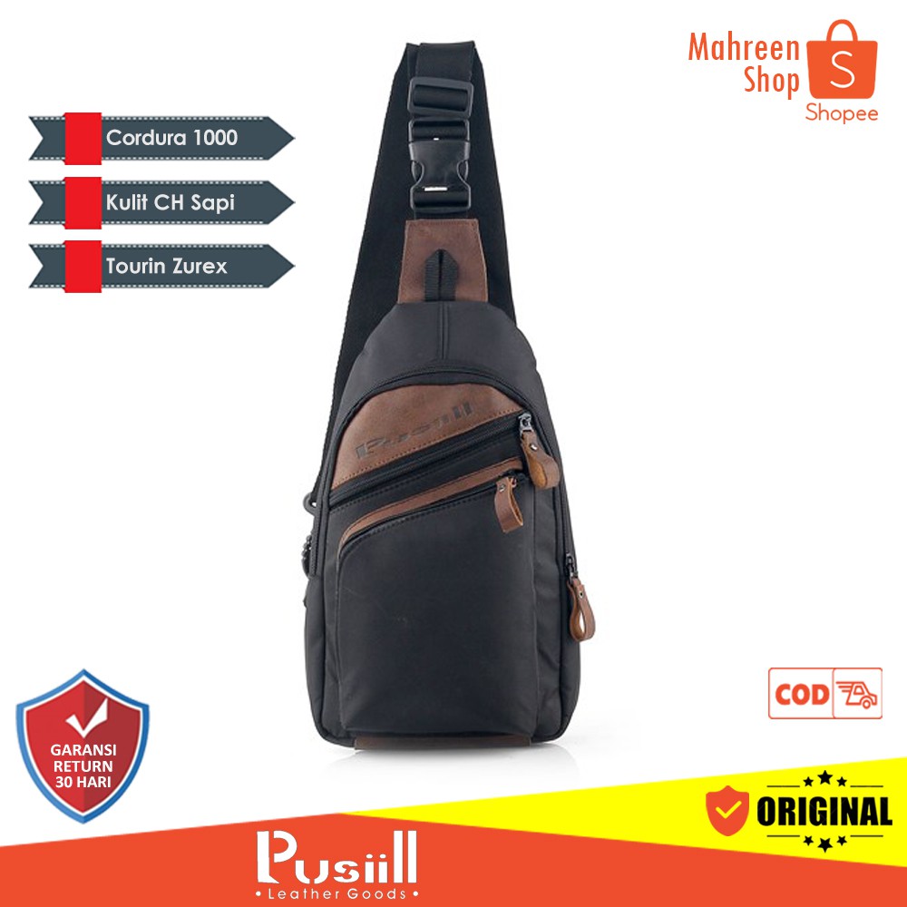 Tas Waistbag Tas Selempang Pria Premium Comb Kulit Original Pusiill | XM 135