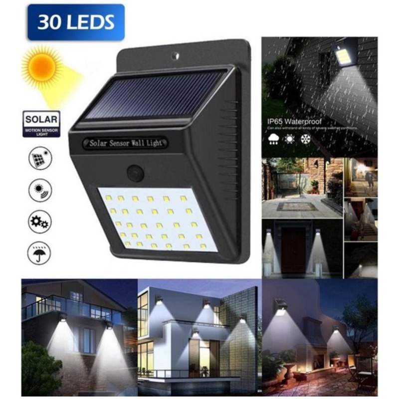 Lampu Dinding Taman Solar Panel Tenaga Surya 30 Led - 100 Led