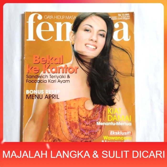 Majalah FEMINA No.14 Apr 2002 Cover NYLA Langka