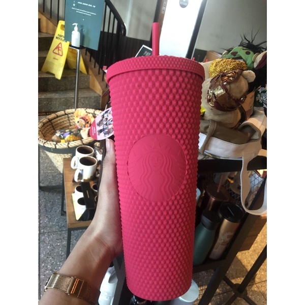 Jastip Tumbler Starbucks Studded Ruby Pink