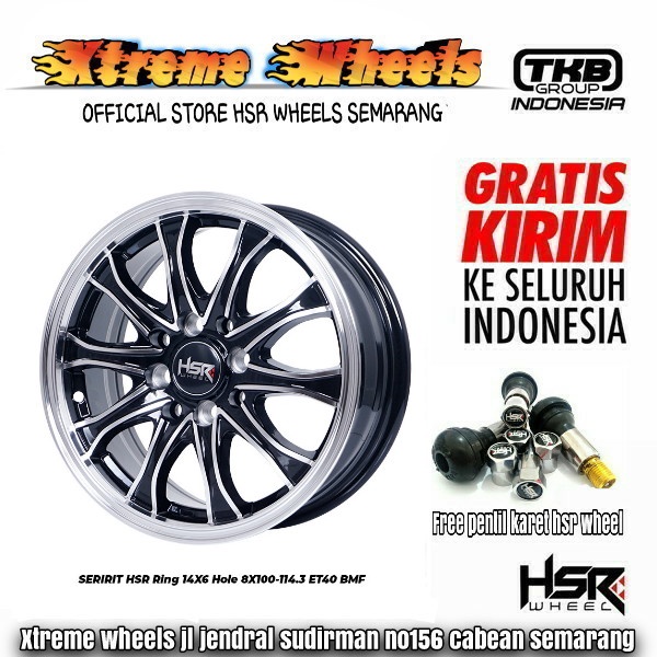velg hsr wheel seririt ring 14 lebar 6 et 40 brio agya avanza calya