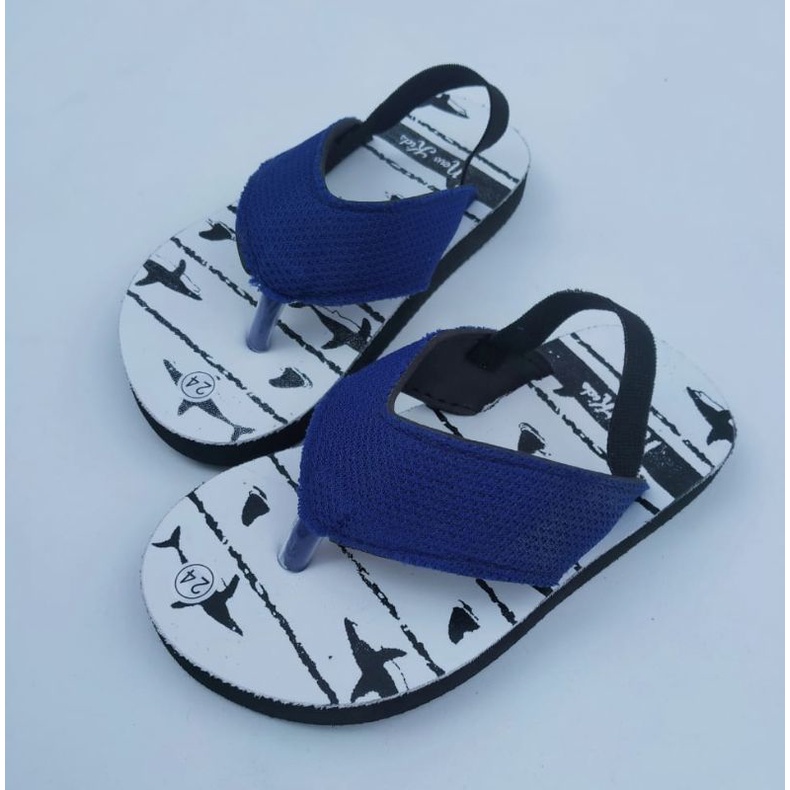 Sandal anak baby tali belakang Motif HIU Terbaru Promo New