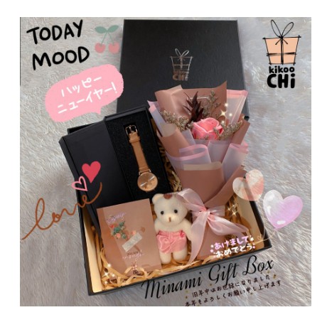 Minami Gift - Hadiah Kado Ulang Tahun Wanita Istri Jam Tangan - Hampers Jam Tangan Wanita