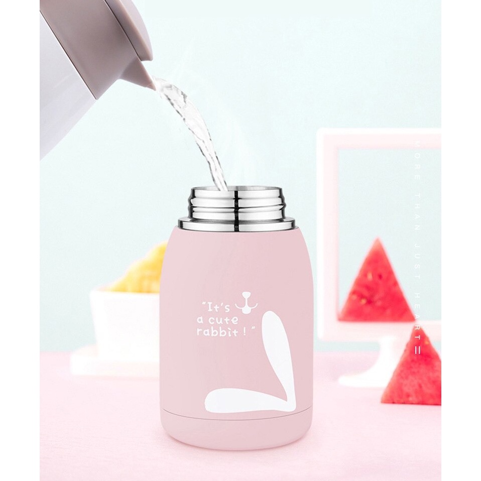 Botol Minum Termos Kopi Teh Susu Thermos Mini Tumbler Lucu Anak Dewasa Aestethic Cute Gift Bottle Stainless Steel - 320ml