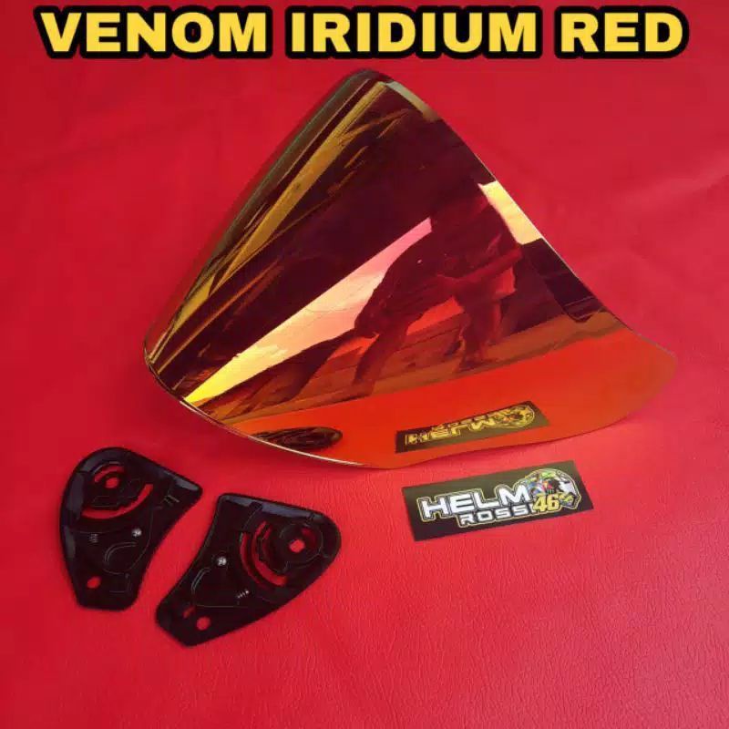 flat visor iridium blue kyt venom,kyoto sdh sekalian rachetnya