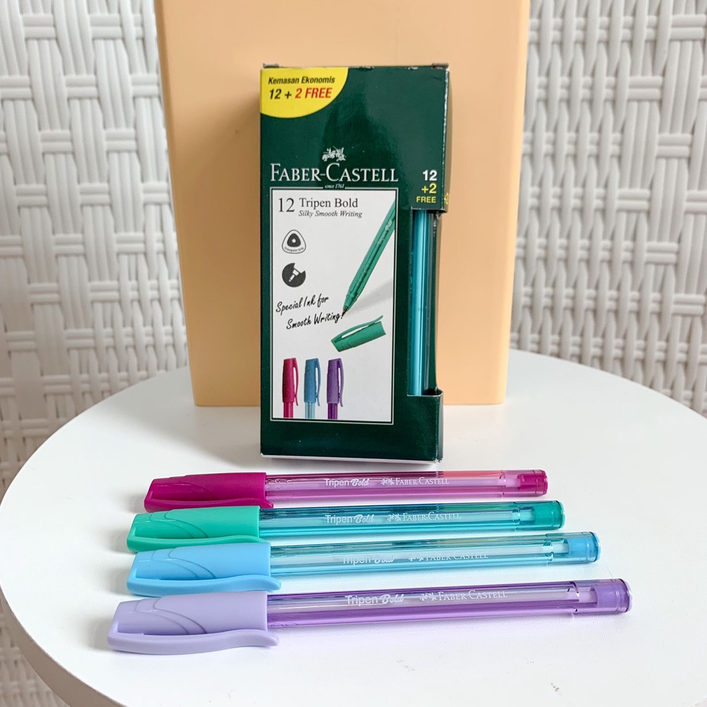 PULPEN FABER CASTELL TINTA HITAM CASING WARNA PASTEL ORIGINAL TERMURAH KUALITAS PREMIUM READY GROSIR COD