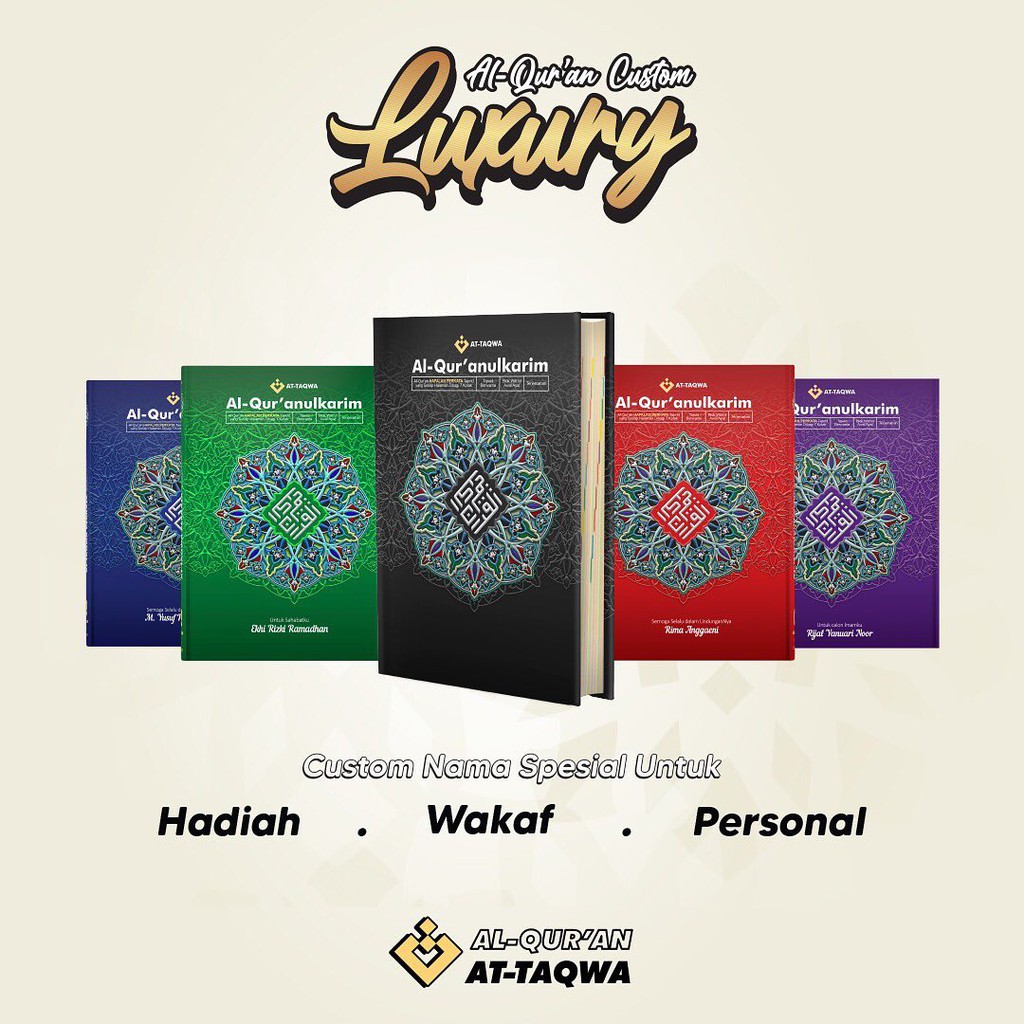 AlQuran Attaqwa personal Custom Nama Ukuran A4 Ada Bonusnya