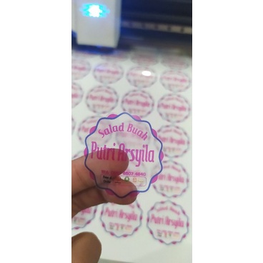 

Cetak Label plus cutting bahan bontax dan vinil