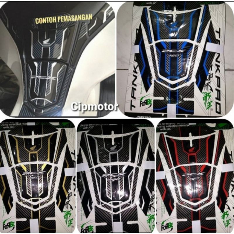 Stiker Tankpad Timbul New Pcx 160 2021 Carbon Gold Biru Merah Silver