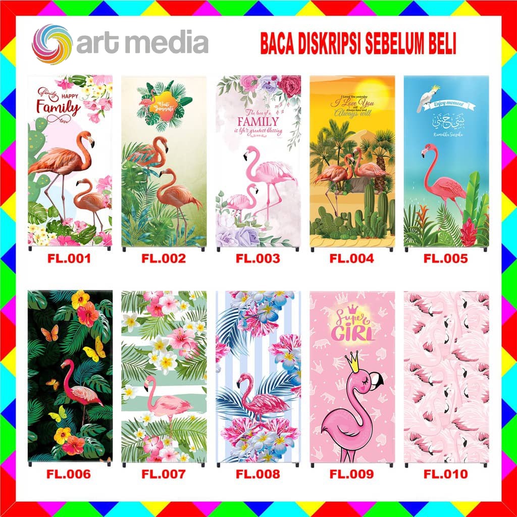 STIKER KULKAS 1 PINTU FLAMINGO