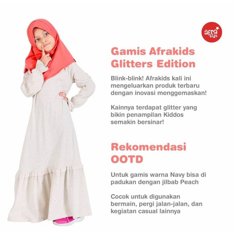 GAMIS AFRA KIDS / GAMIS ANAK / GAMIS POLOS