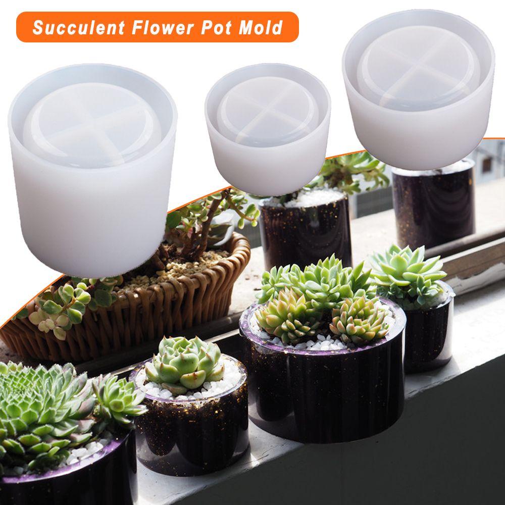 Chookyy Crystal Resin Tray Cetakan Penyimpanan Perhiasan Membuat Alat Pot Bunga Resin Kerajinan Succulent Flower Pot