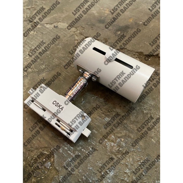 fitting rel E27 kap lampu rel E27 track sorot putih