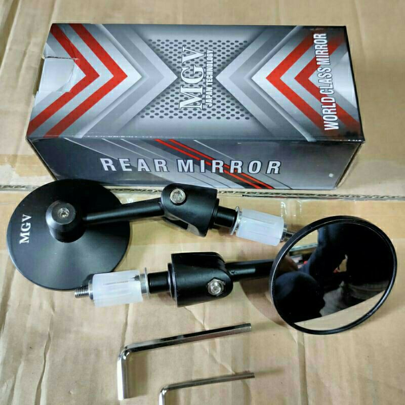 spion jalu bulat VND spion bar end cnc spion jalu stang motor universal 1set(kiri dan kanan)