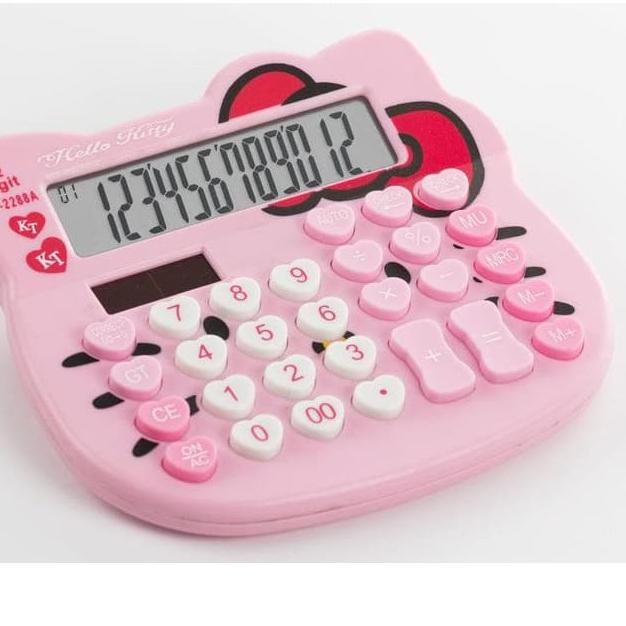 

Best! Kalkulator Kepala Hello Kitty Pink 12 Digit IMUT LUCU MANIS HELO KITY KITI Hello Kitty M KT-2288 .,